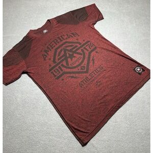 American Fighter Mens Size XL Heather Red Textured Graphic T Shirt Classic
